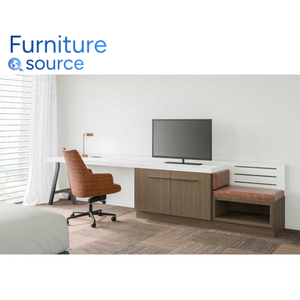 HPL ชุดเฟอร์นิเจอร์ห้องนอนในโรงแรมแบบทนทานไม้อัดขนาดกะทัดรัด - Product Image 1