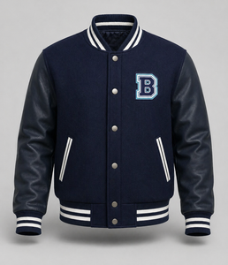 HMR Custom High-Quality Wool & Leather Sleeve Letterman <b>Jacket</b> | Embroidered Logo Varsity <b>Jacket</b> for Men & <b>Women</b> - Product Image 4