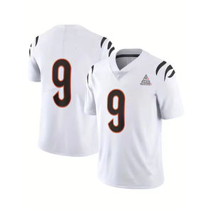 Maillots de football américain personnalisés à manches courtes, double couche, motif 3D, style streetwear, séchage rapide pour adultes - Product Image 3