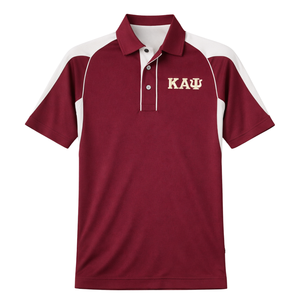 Polo DriFit con Lettere Greche Kappa Alpha Psi, Abbigliamento per Fraternità Greca in Rosso e Crema, Vestibilità Atletica e Comfort per Tutto il Giorno - Product Image 4