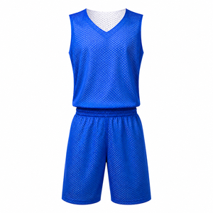 Forest Green Mesh Basketball Uniform Reversible Training Jersey & <b>Shorts</b> Set - Product Image 4