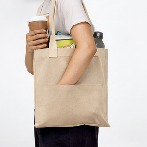 Bolsa de tela ecológica impresa con logotipo personalizado, bolsa de lona de algodón de alta calidad, bolsa reutilizable personalizada - Product Image 3