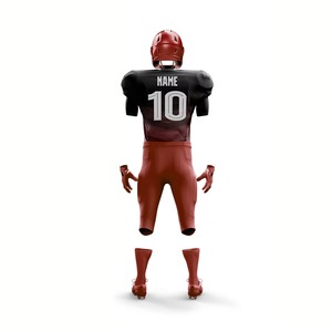 Men's Black Maroon Gradient American Football Uniform Full Set Jersey Pants <b>Socks</b> Custom Name Number OEM Sublimation Wholesale - Product Image 5
