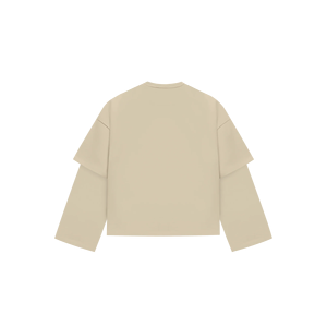 เสื้อยืดแขนยาวลายดอกไม้คุณภาพสูง 240 กรัม ทรงโอเวอร์ไซส์ แขนเสื้อตัดสี แฟชั่นสตรีท เสื้อผู้ชายผ้าคอตตอนเจอร์ซีย์ - Product Image 1