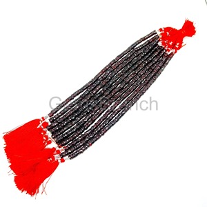 Grenat naturel à facettes Heishi pneu forme perles de pierres précieuses en vrac brins 4-5mm perles de pierre rouge pour la fabrication de bijoux au prix de gros - Product Image 2