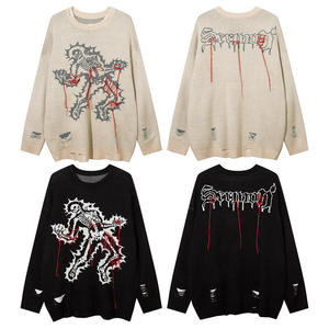 Suéter de punto unisex con diseño de calavera divertida, manga larga, 100% acrílico, de marca de moda, con logo frontal, novedad otoño 2026 para hombre y mujer - Product Image 6