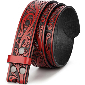 Cinturón de Cuero Genuino Reversible Marrón Cognac de 3.5cm de Ancho con Hebilla de Acero, Ajuste Personalizado, Casual, Formal, Impermeable y Ecológico - Product Image 1