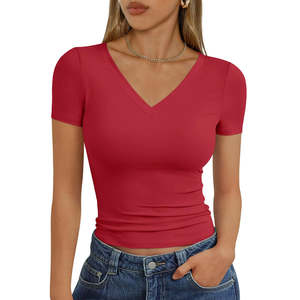 T-shirts tendance pour femmes, dernier design, prix bas, qualité supérieure, service OEM, grandes tailles, vente chaude, t-shirts respirants - Product Image 4