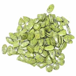 Paire de cabochons en quartz Atlantisite naturel, pierres semi-précieuses pour la fabrication de bijoux, taille personnalisable pour boucles d'oreilles - Product Image 3