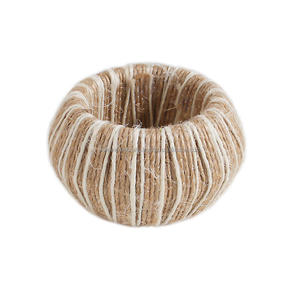 Anneau de serviette de mariage en bambou durable, fait à la main, décoration de table à manger naturelle, écologique, personnalisable, bohème, logo personnalisé - Product Image 5