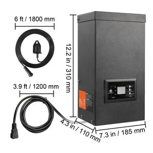 600W Weatherproof Outdoor <b>Lighting</b> Transformer 120V AC to 12V/14V AC <b>Timer</b> Photocell Sensor Equipped Landscape Converter - Product Image 2