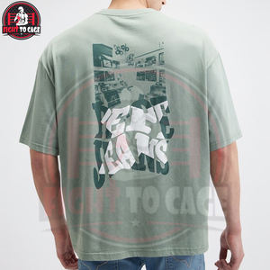 Camisetas de Hombre de Cuello Redondo, 100% Algodón, Color Verde Claro, Duraderas, Ligeras y Cómodas, con Logotipo Personalizado, Talla Grande - Product Image 3