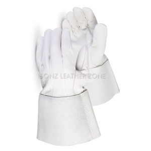 ถุงมือเชื่อม TIG สำหรับผู้ใหญ่แบบ unisex ขนาด 12 นิ้ว หนังแพะ ป้องกันนิ้วโป้งแบบ Keystone  ขอบหนังวัว - Product Image 2