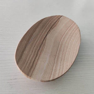 Bandeja Ovalada de Mármol y Madera de Teca, Decoración de Hogar de Piedra Natural de Lujo para Comedor y Sala de Estar, Moderna y Resistente al Fuego - Product Image 3
