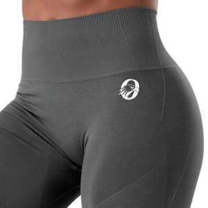 Leggings de sport gris taille haute pour femme, légers et compressifs, pour l'exercice, le yoga, la gym et le fitness - Product Image 4