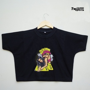 Women's XL Size Summer Cotton Crop Tops High Quality Wholesale Summer Tee <b>Shirt</b> Sexy Oversized Sleeves Printed Eco-Friendly - Product Image 2