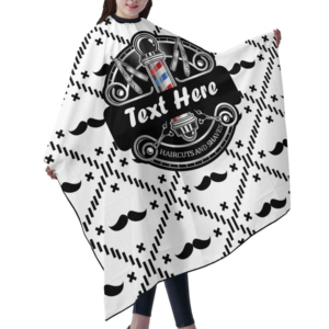 Service OEM, Logo Personnalisé, Fermeture à Pression Réglable, Imprimé Moustache, Cape de Salon Imperméable, Logo Personnalisé, Vente Chaude, Nouvelle Arrivée - Product Image 3