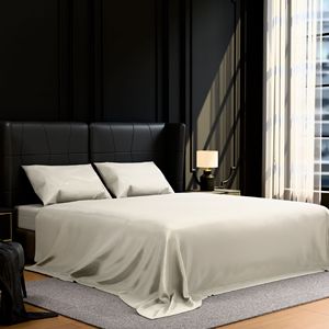 Set di Lenzuola in Microfibra per Letto Queen, 4 Pezzi, Facile Manutenzione, Tessuto Spazzolato Resistente al Restringimento e allo Sbiadimento, Federe Incluse (Bianco) - Product Image 2