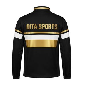 <b>Men</b> Black Gold Hockey Sports <b>Jacket</b> Polyester Athletic Wear Team Training <b>Jacket</b> Outdoor Sports Uniform Performance Apparel - Product Image 2