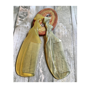 Natural Buffalo Horn Hair Comb Handmade Anti Static Detangling Comb <b>for</b> Healthy Hair Care - Product Image 6