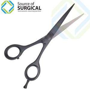 Ciseaux de barbier professionnels en acier inoxydable chirurgical AISI 420 avec anneau de soutien pour le doigt, pour droitiers, pour la coupe de cheveux - Product Image 3