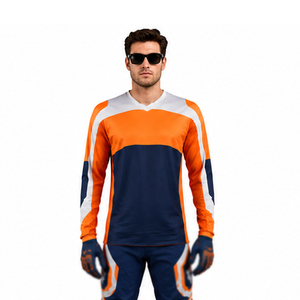 Maillot de motocross personnalisé 100% polyester en mesh, sublimation, pour adultes, cyclisme, course automobile, vêtements de motocross - Product Image 5