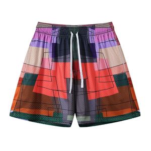 Shorts de basket-ball en mesh avec motif d'icône éclair par sublimation, respirants, en tissu double couche, athlétiques, pour hommes, streetwear. - Product Image 5