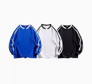 Sudadera Unisex Blanca Lisa de Otoño, Mezcla de Algodón, Corte Regular Informal, Cuello Redondo, para Hombre y Mujer - Product Image 2