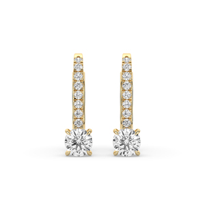 Pendientes de Oro de 10K con Diamantes Cultivados en Laboratorio, Corte Brillante Redondo de 1.46Ct, Ligeros, Estilo Único, Pedido al por Mayor, Suministro de Joyería Fina Sostenible - Product Image 1