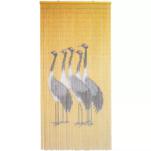 Eco Friendly Bamboo Beaded Curtain Handmade Custom Decorative Screen Room Divider Home Decor - Product Image 1