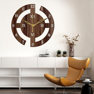 Horloge murale en bois artisanale pour les intérieurs modernes de la maison, salon, chambre, bureau, décoration - Product Image 4