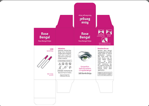 Bandes pour la surface oculaire Rose Touch (Rose Bengal Strips) très demandées, paquet de 100 bandes, à usage unique. - Product Image 6