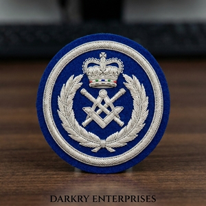 Insignia de fundador masónica bordada a mano con hilo de oro, parche de terciopelo para blazer, para miembros del club - Product Image 3