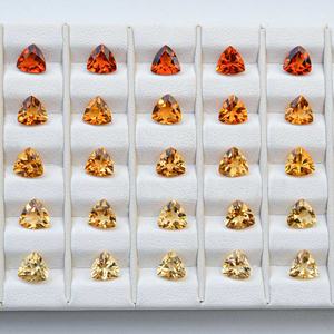 7mm AAA naturel Citrine à facettes trillion coupe lâche guérison pierre précieuse en vrac poli pierre précieuse novembre pierre de naissance bijoux pour les femmes - Product Image 2
