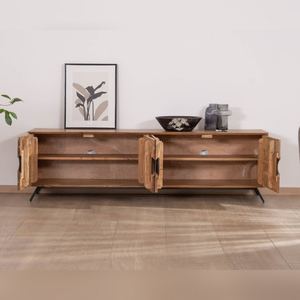 Mueble para TV Vandana Silver Grain de 4 puertas en madera de acacia Spot 180 cm - Product Image 2