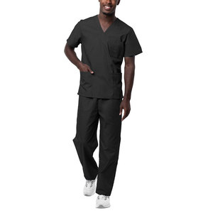 Bulk Quantity Custom Summer Hospital <b>Scrubs</b> Uniforms <b>Sets</b> For Boys High Quality Side Pockets V-Neck Nurse <b>Scrub</b> <b>Set</b> - Product Image 1