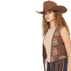 <b>Women</b> Fringe Vest Leather Western Cowboy Sleeveless <b>Jacket</b> <b>Suede</b> Tassel Biker Festival Rodeo Fashion Wear Premium OEM - Product Image 4