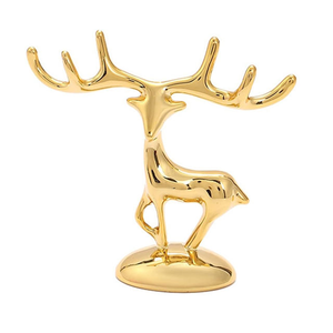 Escultura de Astas de Reno en Metal Dorado - Adorno Decorativo Hecho a Mano para Mesa Navideña - Product Image 6