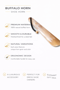 Cuchara para Zapatos de Cuerno de Búfalo Premium, Hecha a Mano, Natural, Duradera, Acabado Liso, Ecológica, de Lujo, Diseño Ergonómico, Regalo - Product Image 4