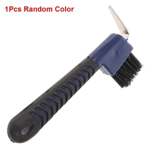 Cepillo para Pezuñas de Caballo con Cerdas de Nylon, Agarre Cómodo, Herramienta de Limpieza de Pezuñas de Metal Antideslizante, Color Aleatorio, Herramienta de Cuidado Equino - Product Image 1
