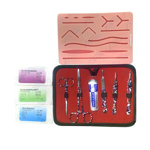 Kit de Suture Chirurgicale pour Étudiants en Médecine, Kit de Pratique de Suture Réutilisable pour Médecins, Outil de Suture avec Coussin pour la Pratique des Soins Infirmiers, Anatomie et Biologie - Product Image 1