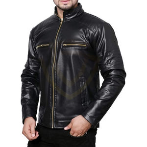 Chaqueta de Cuero Personalizable de Alta Calidad para Hombre, Estilo Motociclista, Chaqueta de Cuero Genuino para Invierno - Product Image 4
