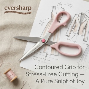 Ever-Sharp Fabric Scissors: 9" Professional Ergonomic <b>Sewing</b> Shears for All Fabrics - Product Image 2