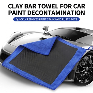Serviette de décontamination en argile pour voitures, modèle 260910, en microfibre bleue, tampon noir de haute qualité pour éliminer rapidement les taches et la rouille - Product Image 1