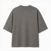 T-shirt Homme Oversize à Manches Courtes en Coton Interlock Effet Étain avec Épaules Tombantes Personnalisé MTS-OVR-0044