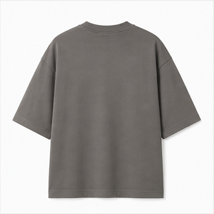 Camiseta de Manga Corta Oversize para Hombre, Personalizada, de Algodón Interlock Pewter, con Hombros Caídos, MTS-OVR-0044 - Product Image 2