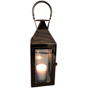 Wholesale Classic Design Farmhouse Decor White Distressed <b>Square</b> Metal <b>Candle</b> Lantern For Home Tabletop And Hanging Display - Product Image 3