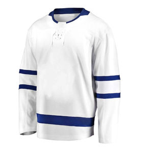 Maillot de hockey sur glace personnalisé à motif uni, couleur personnalisée, manches longues, nom et numéro personnalisés, respirant, antibactérien, séchage rapide - Product Image 3