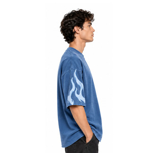 Camiseta Oversize para Hombre, 100% Algodón, Corte Holgado, Cuello Redondo, Manga Corta, Estilo Casual para Uso Diario - Product Image 3
