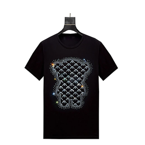 Women's Casual Breathable Rhinestone T-Shirt-Solid Color Customizable Sizes & Colors New Arrival - Product Image 1